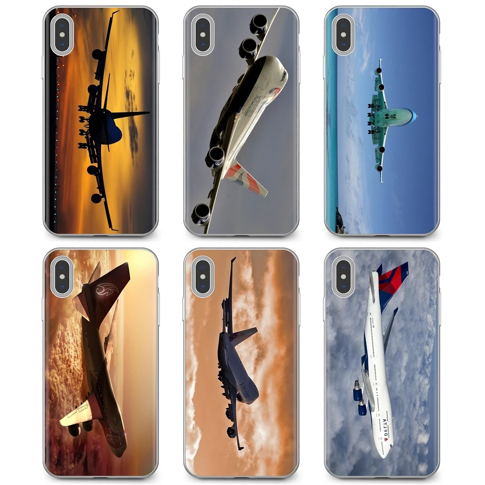 Boeing 747 Flying Plane обои заката для Huawei Honor Y5 2018 2019 8S 9X Pro 20 10 10i Lite тонкий силиконовый