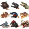 Animal Hand Puppets Childhood Kids Cool Rubber Toy Shark Dinosaur Shape Story Pretend Playing Gloves Gift For Children 6