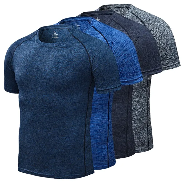 US $4.80 Mens Running TShirts Quick Dry Compression Sport TShirts Fitness Gym Running Shirts Tees Mens S