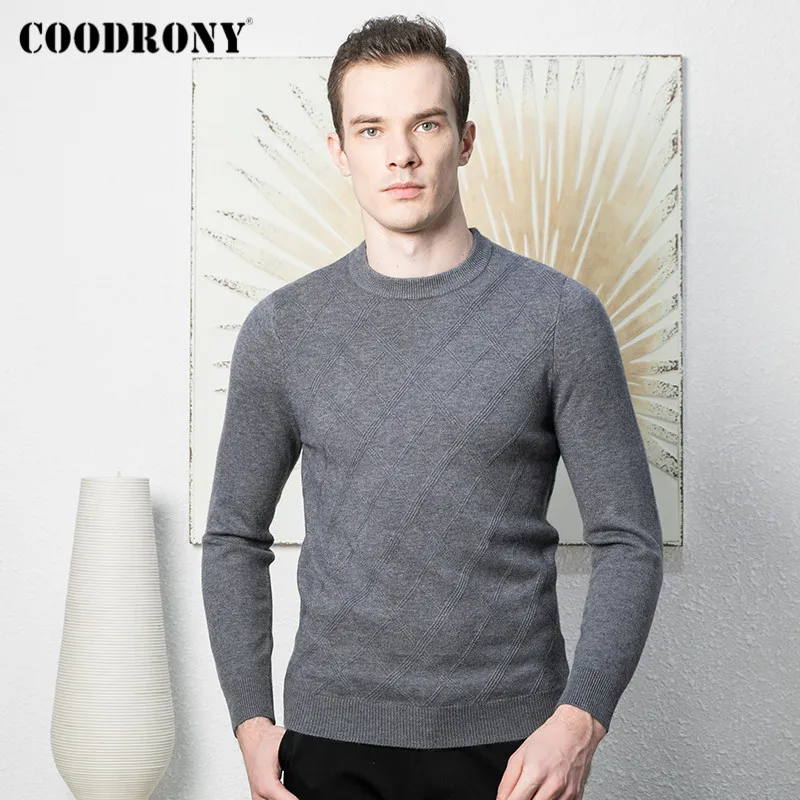 

COODRONY Winter Thick Warm Sweater Men Fashion Casual O-Neck Pull Homme Soft Knitwear Pullover Jumper Oversize Clothes Man P1241