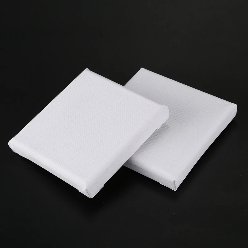 10Pcs/Set White Blank Art Boards Mini Stretched Artist Canvas Art Board  Acrylic Oil Paint Wood Cotton for Artwork Painting - AliExpress