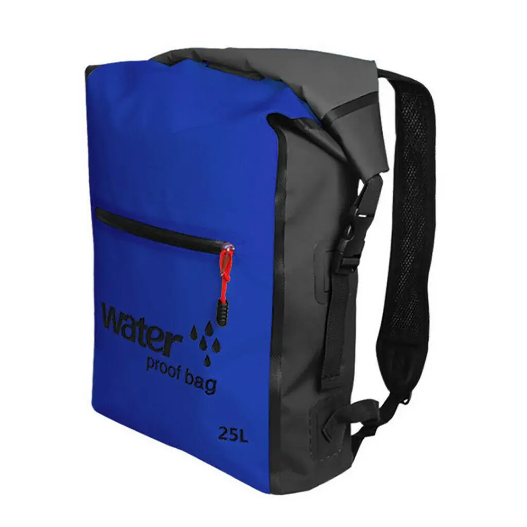 25L Открытый водонепроницаемый плавательный мешок рюкзак ведро сухой мешок сумки для хранения Рафтинг Спорт Каякинг каноэ путешествия пакет - Цвет: Тёмно-синий