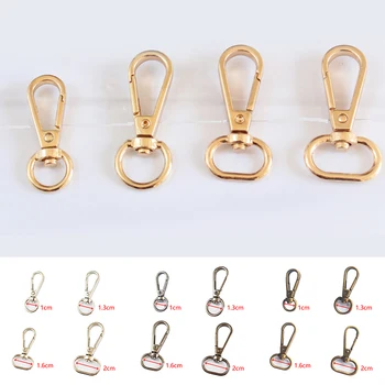 

10pcs Alloy Swivel Lanyard Snap Hook Lobster Leather Handbag Purse Shoulder Bag Keychain Hanger Hook Clasp 1cm 1.3cm 1.6cm 2cm