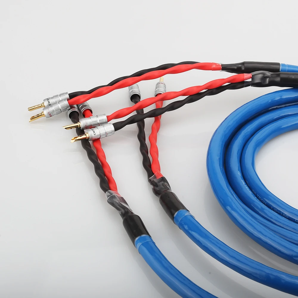Cable de altavoz chapado en plata y cobre LS-180 con conector Banana chapado en oro CMC cable de altavoz hifi - 6