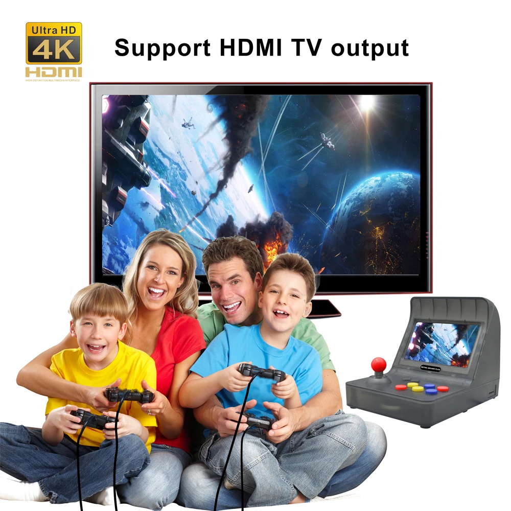 Ретро аркадные FC игры HDMI Портативный игровой геймпад 4,3 дюймов ips 64 бит 3000 видеоигры классический PS1 Android USB джойстик