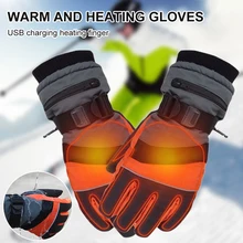 

Electric Heated Gloves Hand Warmer Charging Heating Finger Safety Constant Temperature Skiing Scooter Cycling Warm Gloves