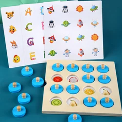 Jeu de mémoire Montessori 3D en bois, Puzzle, logique, jouet interactif, apprentissage précoce, éducatif, cadeau pour enfants 