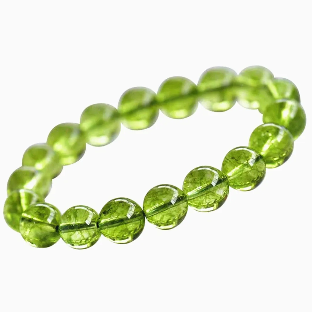 natural peridot gemstone 6 mm vastu feng shui chakra aura bracelet at Rs  349 / pc in delhi