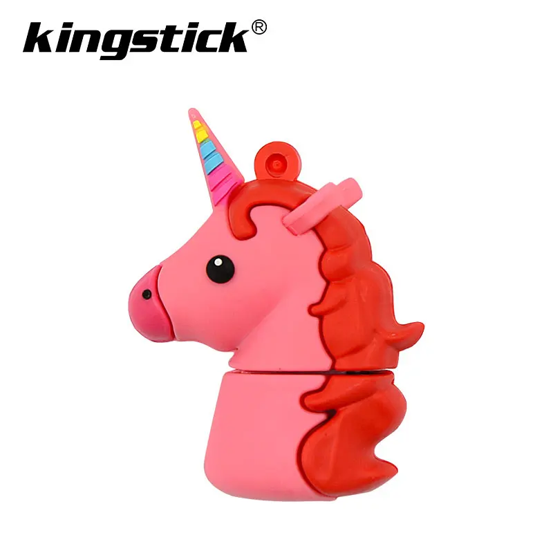 USB флеш-накопители Loving unicorn 4 ГБ 8 ГБ 16 ГБ флеш-накопитель 32 Гб 64 Гб usb флешка мини флеш-накопитель Флешка анимадо - Цвет: pink