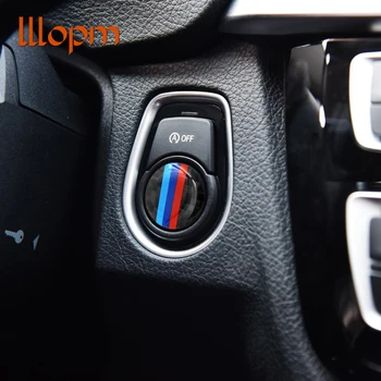 

Car-styling Carbon Fiber circle M Stripe Trim for BMW F30 316i 320i 328i F20 start button decorative circle ignition coils Stick