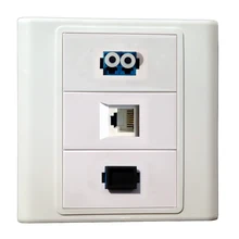 LC+ RJ11+ модуль SC, информационная настенная пластина, крышка розетки, настенное крепление, лицевая панель, разъем, порт для домашнего офиса, кабельная система