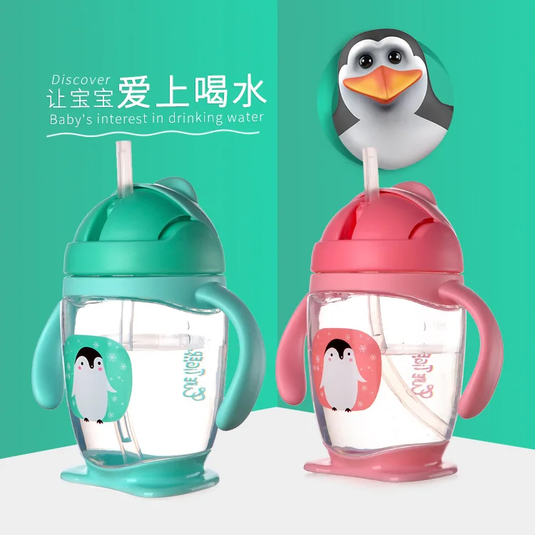 

Baby Products with Handle Large Diameter Pp Transparent Infants Sippy Cup CHILDREN'S Cups Cup with Straw