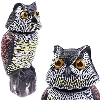 

1PCS Bird Scarer Head Sound Owl Decoy Protection Repellent Pest Control Scarecrow Garden Yard Move Decor