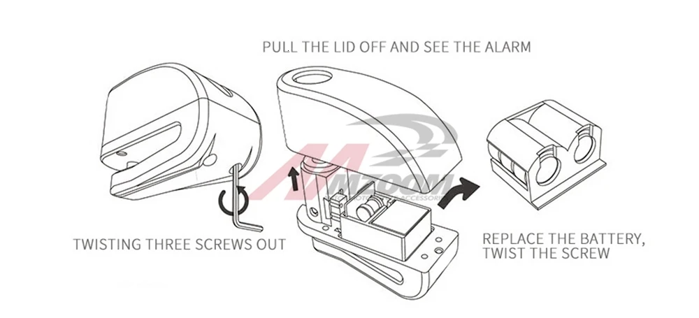 Водонепроницаемый мотоциклетный тормозной замок с сигнализацией, велосипедный дисковый Предупреждение, защита от кражи, замок с напоминанием, веревка Alarma Moto