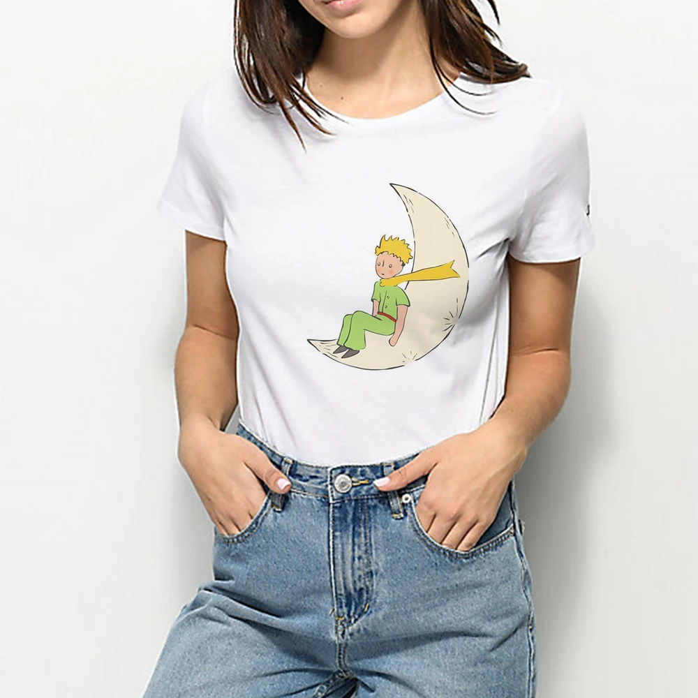 Camisetas baratas de Principito para Mujer, camiseta Kawaii camiseta divertida de manga Ropa Tumblr de Chile para AliExpress