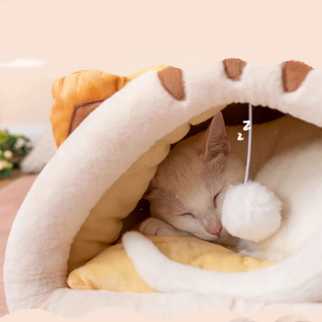New Deep Sleep Cat Bed House Funny Snail Cats Mat Beds Warm Basket for Small Dogs Cat House Cushion Pet Tent Kennel Cat Supplies 4