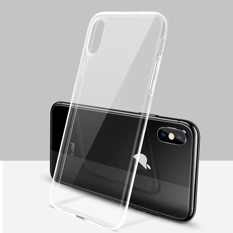 Tkey Slim Transparent Silicone Soft Case For iphone X 11 pro Samsung note10 Case Clear TPU Cover For iphone Samsung Phone Case