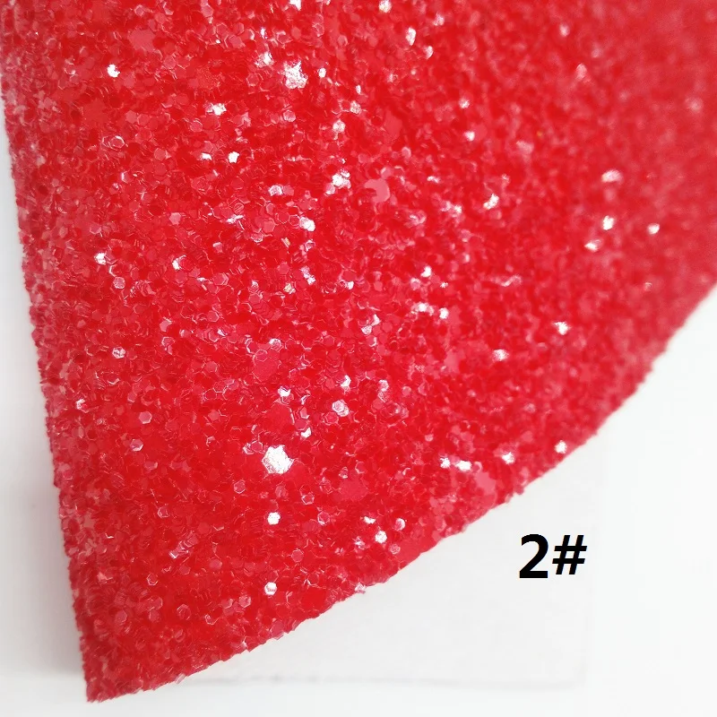 RED Glitter Fabirc, Faux Leather Fabric, Immitation goat fur Fabric Sheets For Bow A4 8"x11"Twinkling Ming XM491 - Цвет: 2