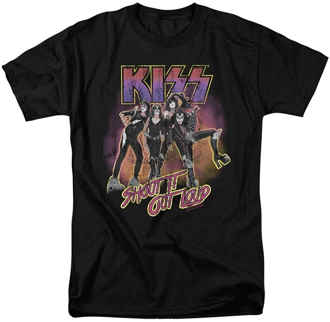 KISS Shout It Out Loud Destroyer Rock Band T Shirt & Stickers 