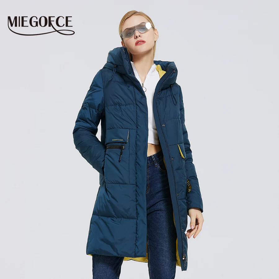 

MIEGOFCE 2020 Winter New Women's Collection Coat Length Women Jacket Soft Layer Contrast Design Winter Parka Windproof clothes