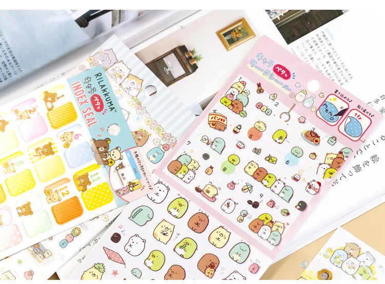 20 sets/lot Kawaii Stationery Stickers Easy bear series Decorative Mobile Stickers Scrapbooking DIY Craft Sticker