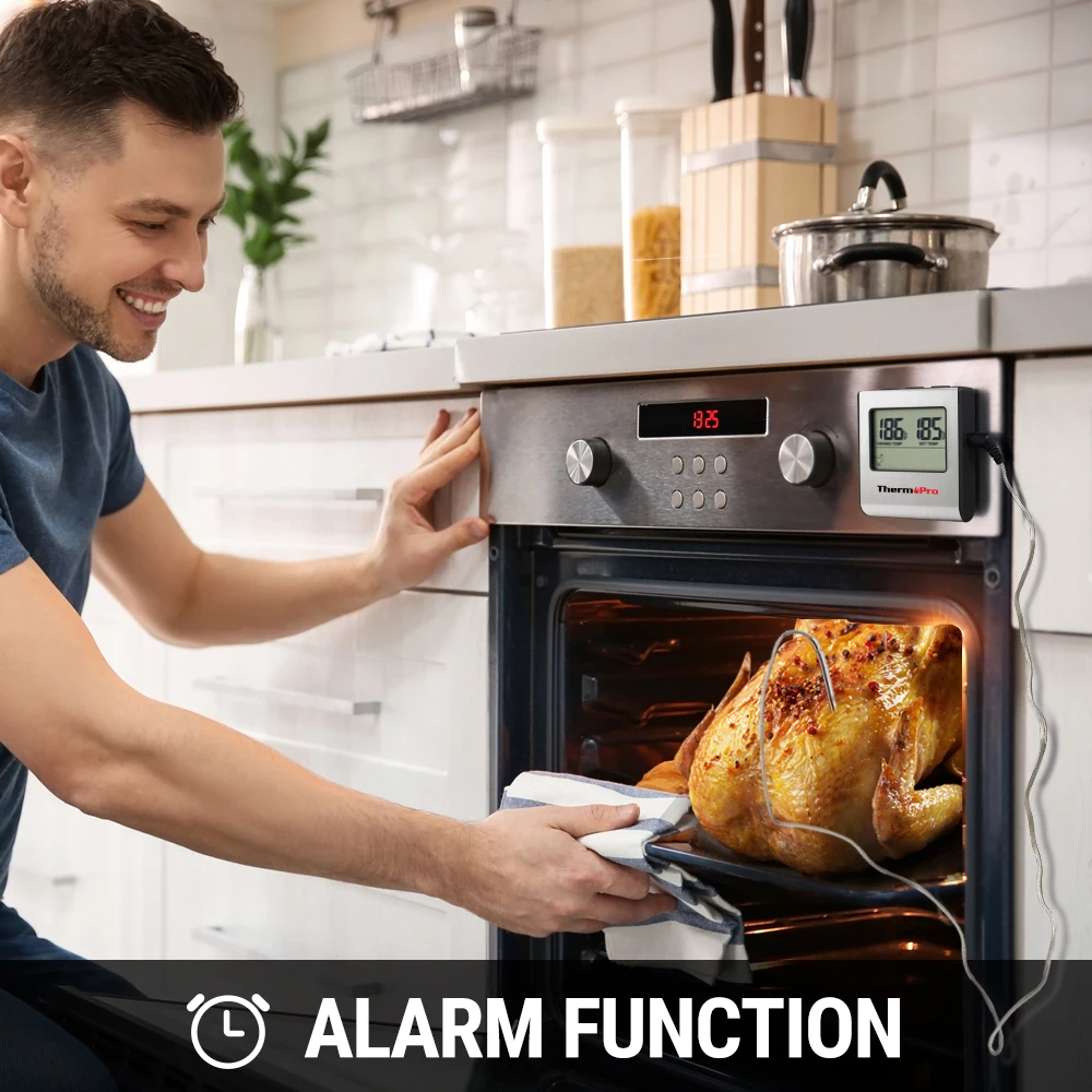 ThermoPro TP16 цифровой термометр для барбекю, мяса, гриль, духовка, термомет с таймером и зондом из нержавеющей стали, Кухонный Термометр для приготовления пищи