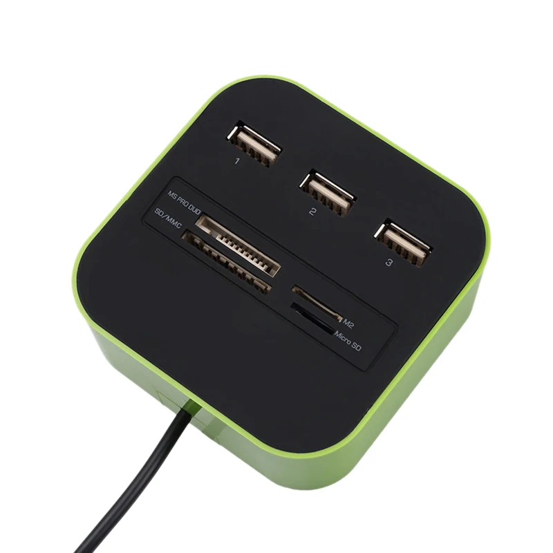 Usb-концентратор 3 порта USB 2,0 концентратор USB сплиттер адаптер питания Для iMac компьютер Ноутбук аксессуары сплиттер адаптер с TF кард-ридером