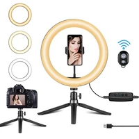 Dimbare Selfie Ring Licht Met Statief Led Ring Lamp Bluetooth Remote Desktop Vullen Licht Voor Make Vlogs Youtube Tik Tok