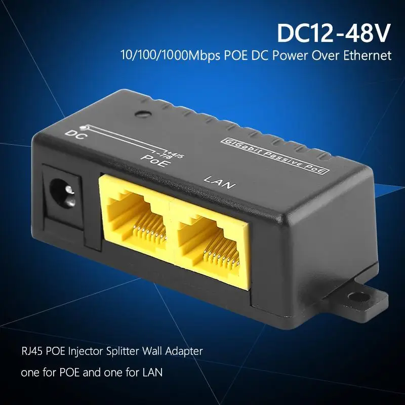 Прочный Ethernet RJ45 POE, сплиттер, инжектор 1000 Мбит/с POE Инжектор мощность над Ethernet сплиттер для ip-камеры AP LAN сети