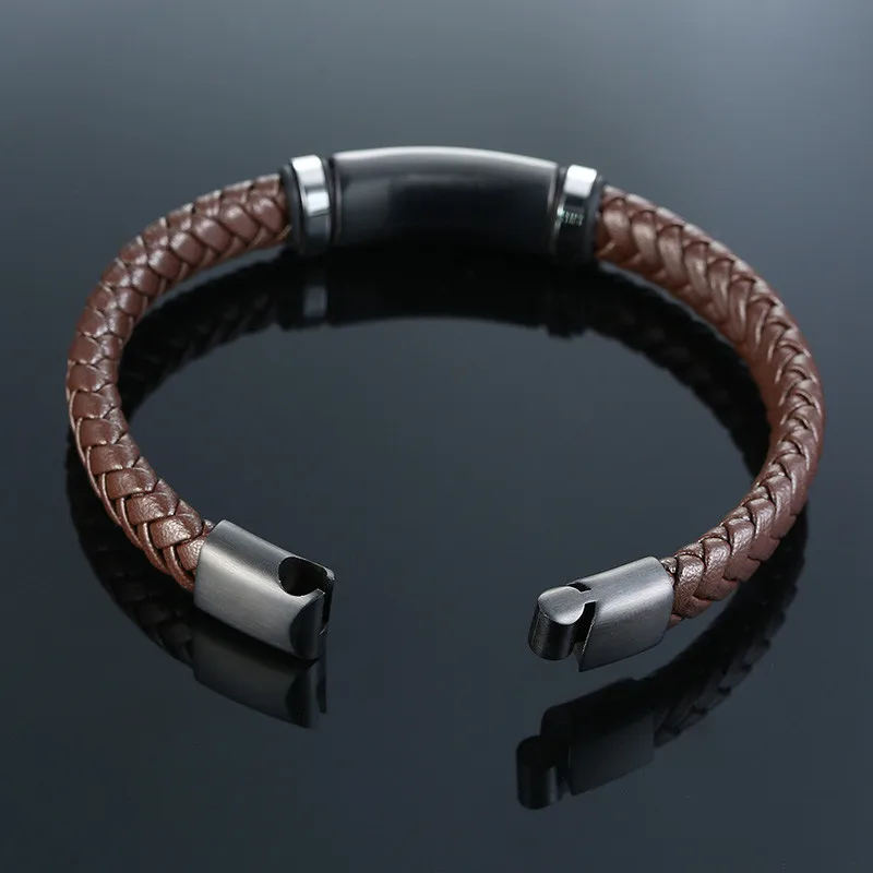 Vnox-Stylish-Men-s-Leather-Bracelets-with-Black-Stainless-Steel-ID-Bar-Custom-Personalized-Service-Jewelry (3)