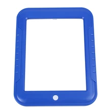 HOT-Blue 3D Magic Drawing Pad LED Writing Board For Plastic Creative Art Magic Board Pad With Pen Brush Children Clipboard Set G