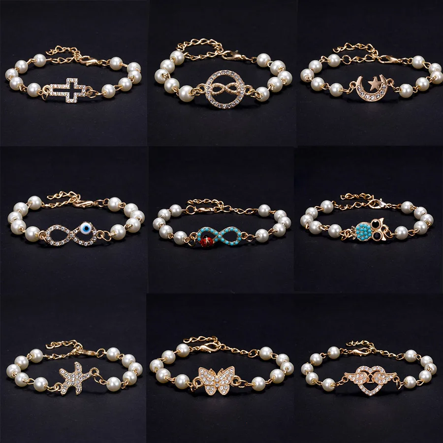 Лидер продаж 2021 модный браслет Rinhoo из звеньев браслеты с подвесками в форме