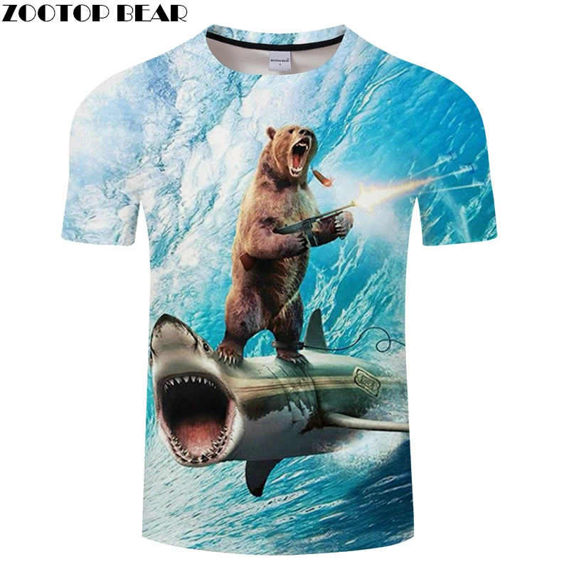 

Shark 3D Bear T shirt Men t-shirt Funny tshirt Groot Tee Streatwear Tops Summer Camiseta Short Sleeve Unisex DropShip ZOOTOPBEAR