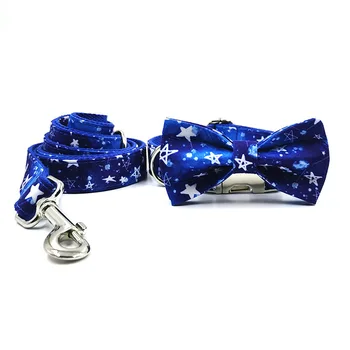 

Personalized Floral Dog Collar and Leash Set Custom Small Medium Large Dog Pet ID Collar Lead Flower Print Dog Engraved Collars