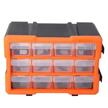 

12 Grids Drawer Hardware Small Parts Storage Box Storage Cabinet Organizer Tool Packaging