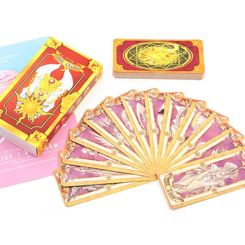 1 Набор (52 листа) Аниме Cardcaptor Sakura Clow Card Косплей prop KINOMOTO SAKURA Card captor карты с Сакурой Таро