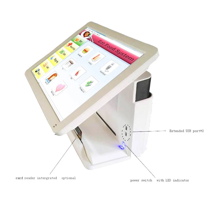 Pos-система ЖК-дисплей с сенсорным экраном pos-терминал для супермаркета