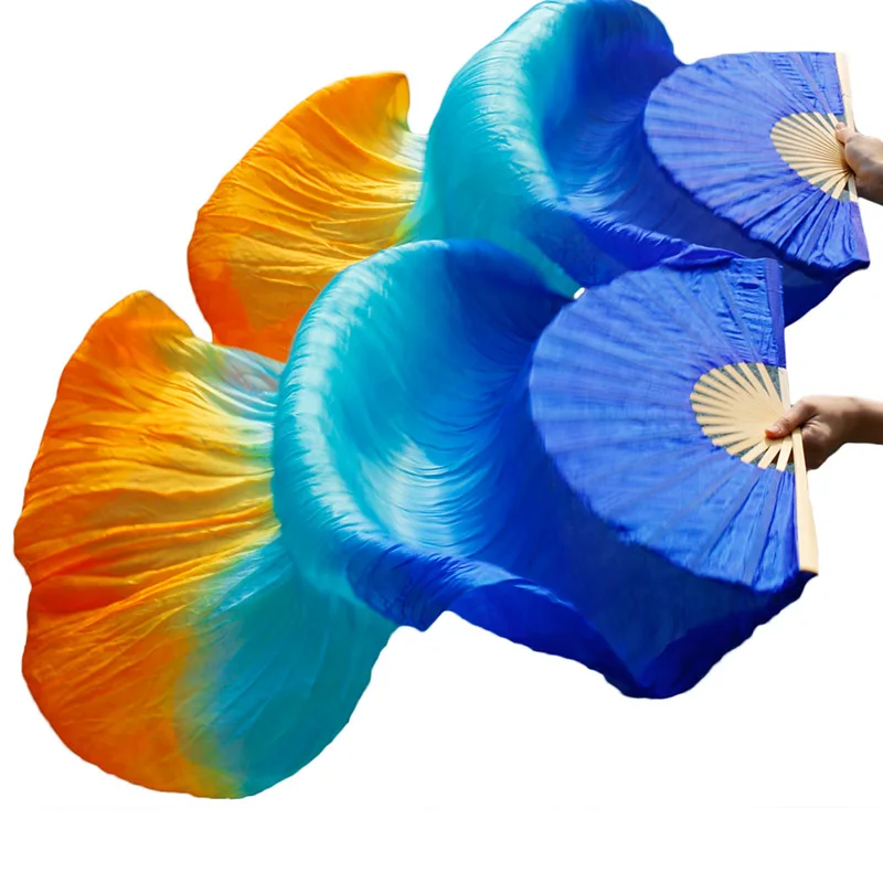

Belly Dance Fan High Quality Chinese Silk Fans Veils 100% Real Silk/Imitation Silk Belly Dance Veil Handmade Dyed Silk Dance Fan