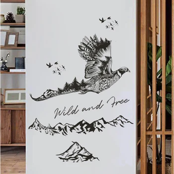

Creative Eagle Stickers For Mountain wall Home Decor Art PVC Vinyl Decals Fahion Removable Room Decor