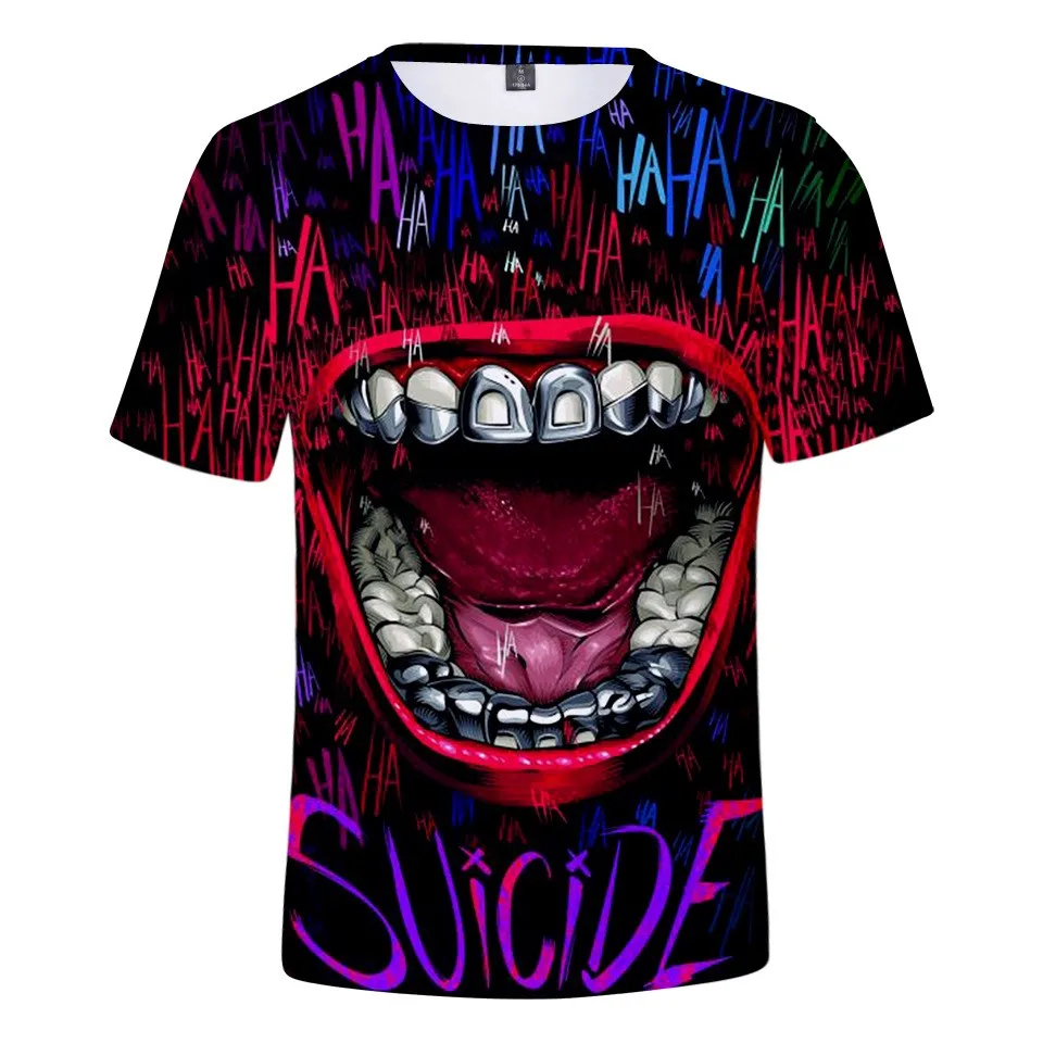 

2020 Latest Men's T-shirt All-match 3d Printing T-shirt Men's Clown Pattern Casual Men's Shirt Fashion All-match Funny T-shirt