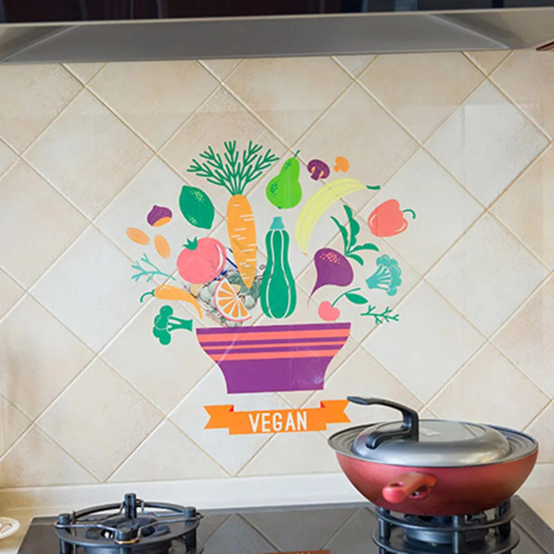

Transparent Wall Sticker Self-adhesive Paper Stove High Temperature Oil-proof Stickers For Kitchen Tiles Home Decor