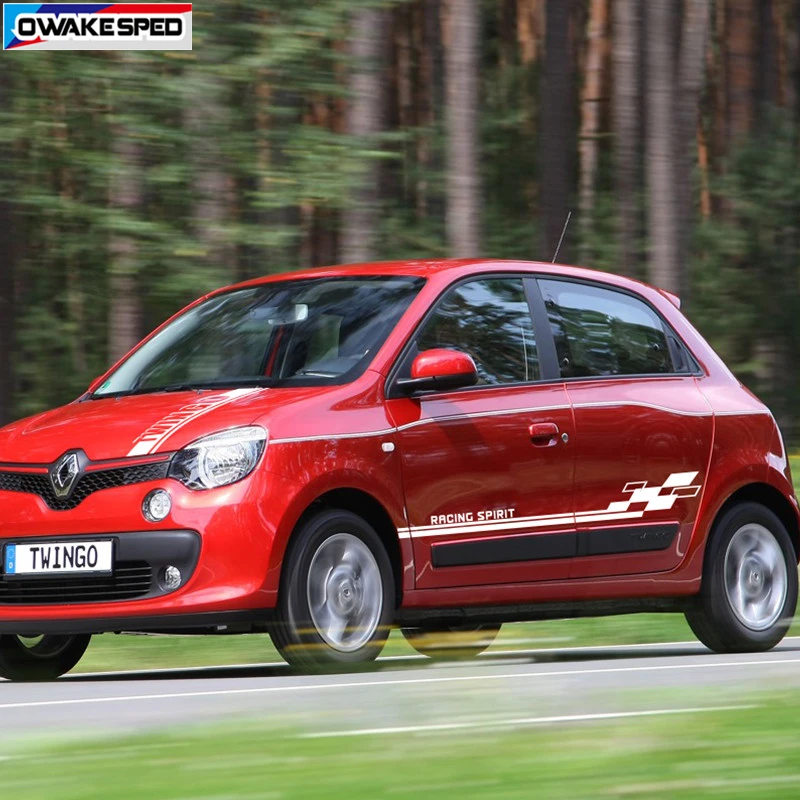 1 Sets Car Whole Body Sticker For Renault-Twingo Racing Spirit Stripes Auto Hood Door Side Skirt Decor Vinyl Decals