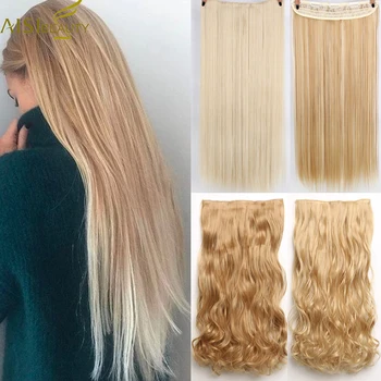 

AISI BEAUTY Long Straight Hair Extension Synthetic 5 Clip-in One Piece Hair Extension High Temperature Hair Extensions
