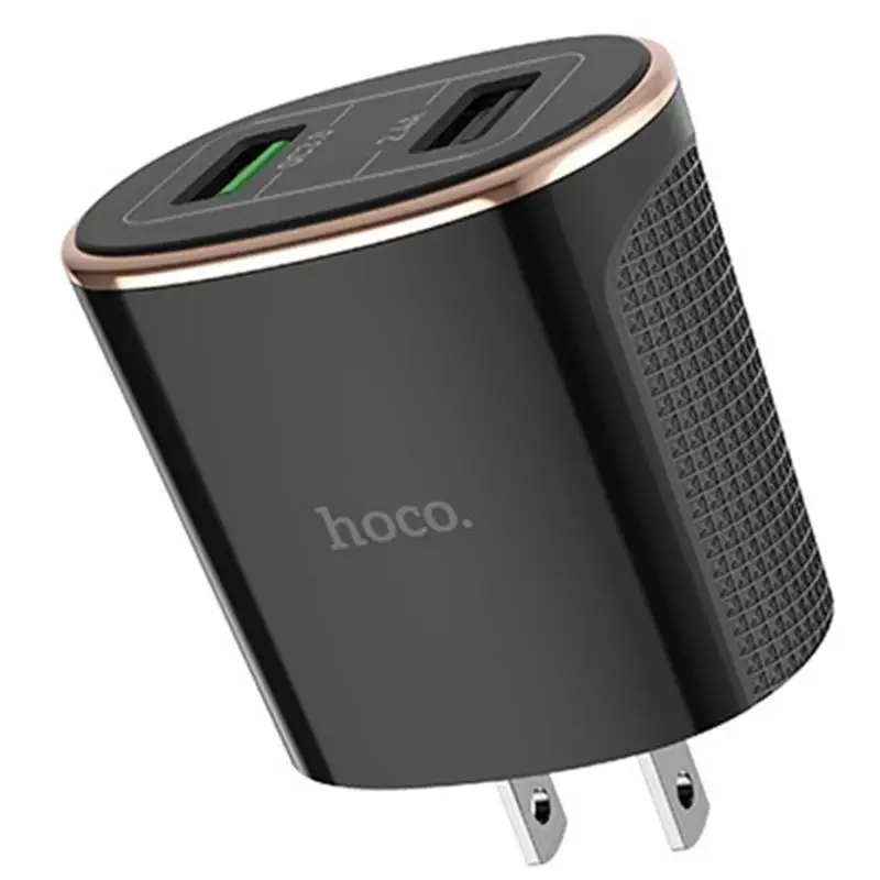 США HOCO C60A двойной USB настенное зарядное устройство QC3.0 Быстрая зарядка зарядное устройство ЕС/США штекер адаптер Поддержка прямой доставки - Тип штекера: США