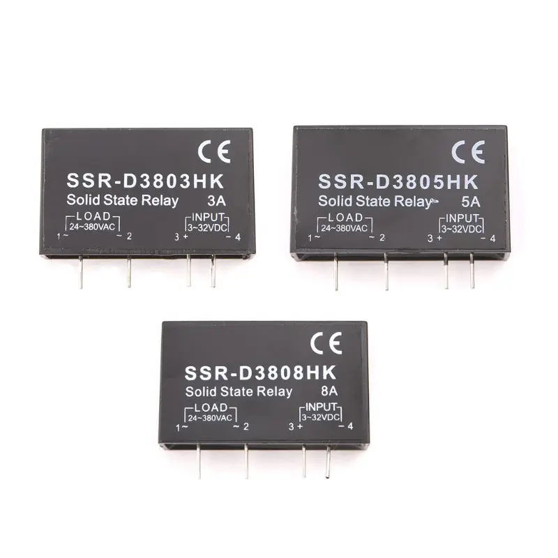 1 шт. однофазный твердотельный релейный модуль DC-AC мини PCB твердотельные реле с контактами 3A/5A/8A