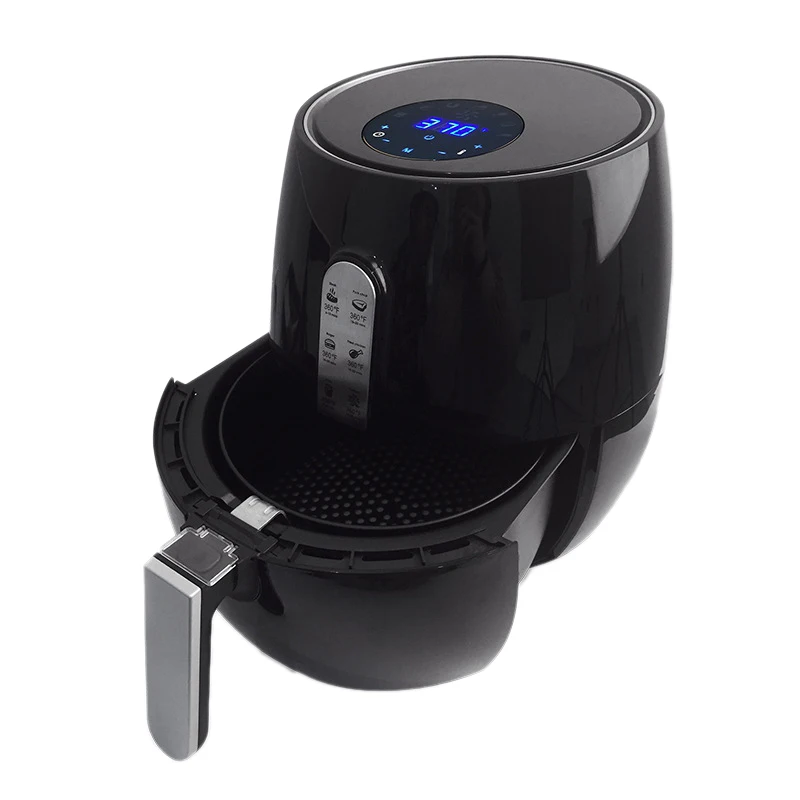  Smart Press Screen Air Fryer Home Oil-Free Degreasing Electric Fries Machine Indoor Grill Black-US  - 4000517368614
