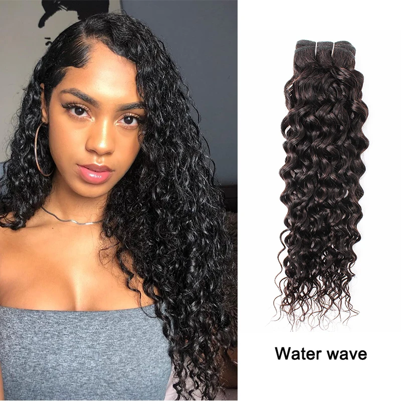 Natural Color Water Wave Hair Bundles 400g/Lot for Full Head Indian Curly Human Hair 10-30 Inches Remy Extension