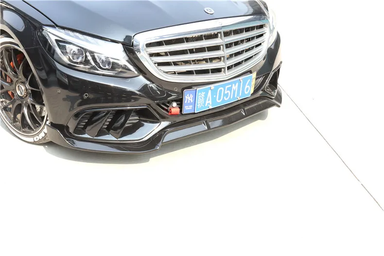 Передний спойлер для Mercedes-Benz C Class W205 C180 C200 C260 C300- высокое качество PP черный бампер диффузор спойлеры