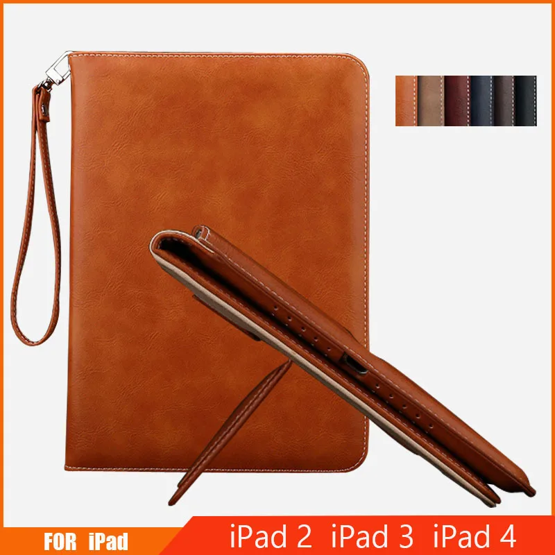 Чехол для iPad 2/3/4 Чехол Флип Авто Режим сна/Wake Up подставка чехол-бумажник держатель для карт Кожаный чехол Чехол для Apple iPad 10,1 дюймов