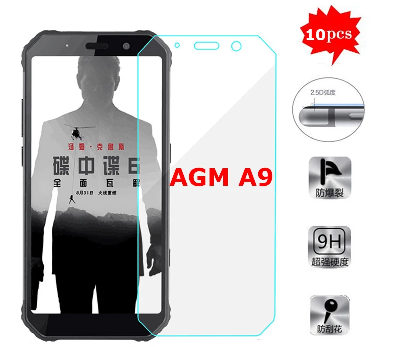 10 шт. чехол для смартфона AGM A9 защитная пленка из закаленного стекла A 9 H1 A10